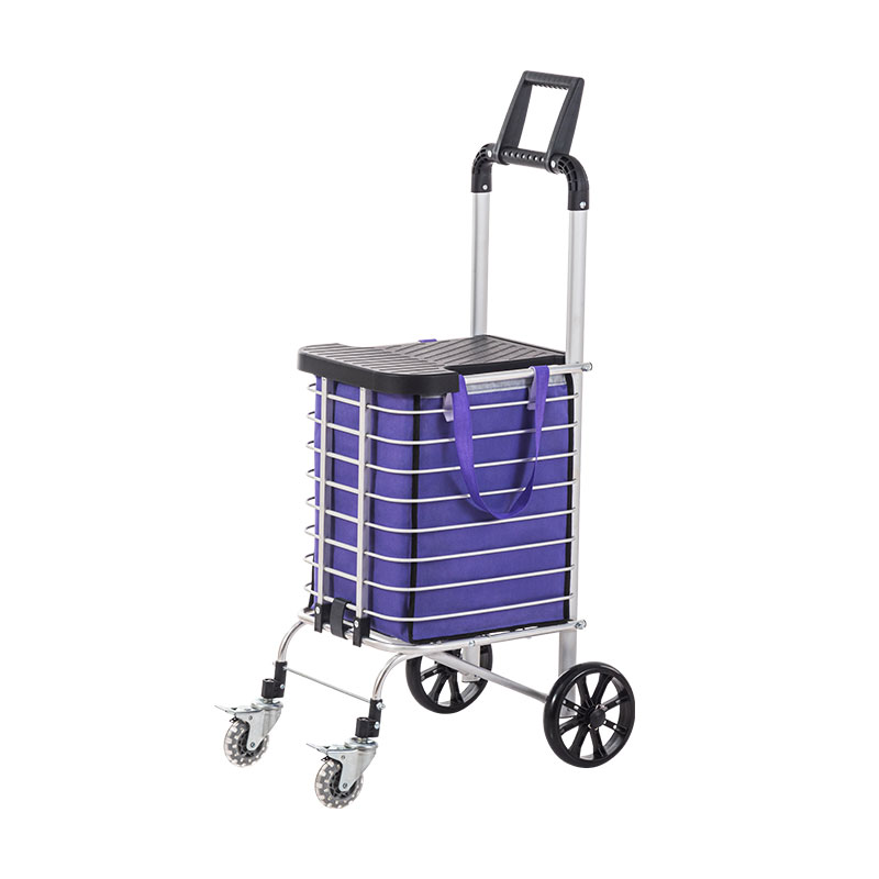 Aluminium Alloy Shopping Trolley Cart with Bag